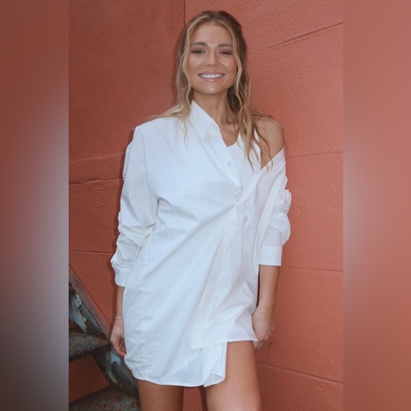 NWT Mable SERENA ASYMMETRIC LAYERED SHIRT DRESS small - Picture 7 of 13